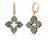 VENETIAN PRINCESS DIAMOND AND GREEN TITANIUM SMALL FLOWER DROP EARRINGS