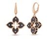 VENETIAN PRINCESS DIAMOND AND GRAY TITANIUM SMALL FLOWER DROP EARRINGS