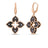 VENETIAN PRINCESS DIAMOND AND GRAY TITANIUM SMALL FLOWER DROP EARRINGS