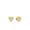 VENETIAN PRINCESS SMALL HEART MEDALLION STUD EARRINGS