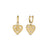 VENETIAN PRINCESS MEDIUM HEART MEDALLION DROP EARRINGS