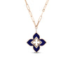 VENETIAN PRINCESS DIAMOND AND LAPIS LARGE FLOWER LONG NECKLACE