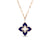 VENETIAN PRINCESS DIAMOND AND LAPIS LARGE FLOWER LONG NECKLACE