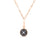 VENETIAN PRINCESS BLACK AND WHITE DIAMOND SMALL MEDALLION NECKLACE