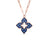 VENETIAN PRINCESS DIAMOND AND BLUE TITANIUM MEDIUM FLOWER LONG NECKLACE