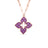 VENETIAN PRINCESS DIAMOND AND PINK TITANIUM MEDIUM FLOWER LONG NECKLACE
