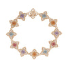 VENETIAN PRINCESS CARNIVAL PAVE DIAMOND AND MIXED STONES FLOWER BRACELET