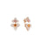 VENETIAN PRINCESS CARNIVAL PAVE DIAMOND AND MIXED STONES CUT FLOWER DROP EARRINGS