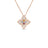 VENETIAN PRINCESS CARNIVAL PAVE DIAMOND AND MIXED STONES LARGE FLOWER NECKLACE