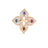 VENETIAN PRINCESS CARNIVAL PAVE DIAMOND AND MIXED STONES LARGE OPEN FLOWER RING