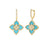 VENTIAN PRINCESS DIAMOND AND TURQUOISE DROP EARRINGS