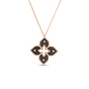 VENETIAN PRINCESS DIAMOND AND GRAY TITANIUM SMALL FLOWER NECKLACE