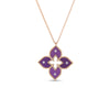 VENETIAN PRINCESS DIAMOND AND PURPLE TITANIUM SMALL FLOWER NECKLACE
