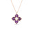 VENETIAN PRINCESS DIAMOND AND PURPLE TITANIUM SMALL FLOWER NECKLACE