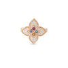 VENETIAN PRINCESS CARNIVAL PAVE DIAMOND AND MIXED STONES LARGE FLOWER RING