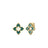 VENETIAN PRINCESS SMALL MALACHITE FLOWER STUD EARRINGS