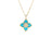 VENETIAN PRINCESS DIAMOND AND TURQUOISE SMALL FLOWER NECKLACE