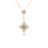 VENETIAN PRINCESS CARNIVAL PAVE DIAMOND AND MIXED STONES DOUBLE FLOWER LARIAT NECKLACE