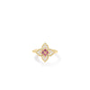 VENETIAN PRINCESS CARNIVAL DIAMOND AND RUBELLITE MEDIUM FLOWER RING