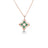 VENETIAN PRINCESS PIROUETTE PAVE SMALL FLOWER NECKLACE