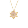 VERNAZZA DIAMOND AND PINK OPAL FLOWER NECKLACE