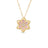 VERNAZZA DIAMOND AND PINK OPAL FLOWER NECKLACE