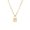 CIALOMA DIAMOND HEART LOCK NECKLACE