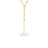 DESIGNER GOLD PAPERCLIP DIAMOND DANGLE NECKLACE