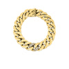 DESINGER GOLD CURB LINK AND DIAMOND ACCENT BRACELET