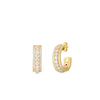 SIENA DIAMOND 3 ROW DIAMOND HOOP EARRINGS