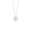 TINY TREASURES DIAMOND PEACE SIGN NECKLACE