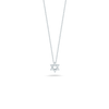 The TINY TREASURES DIAMOND STAR OF DAVID NECKLACE by Roberto Coin features a silver pendant with sparkling diamonds, displayed on a plain white background.